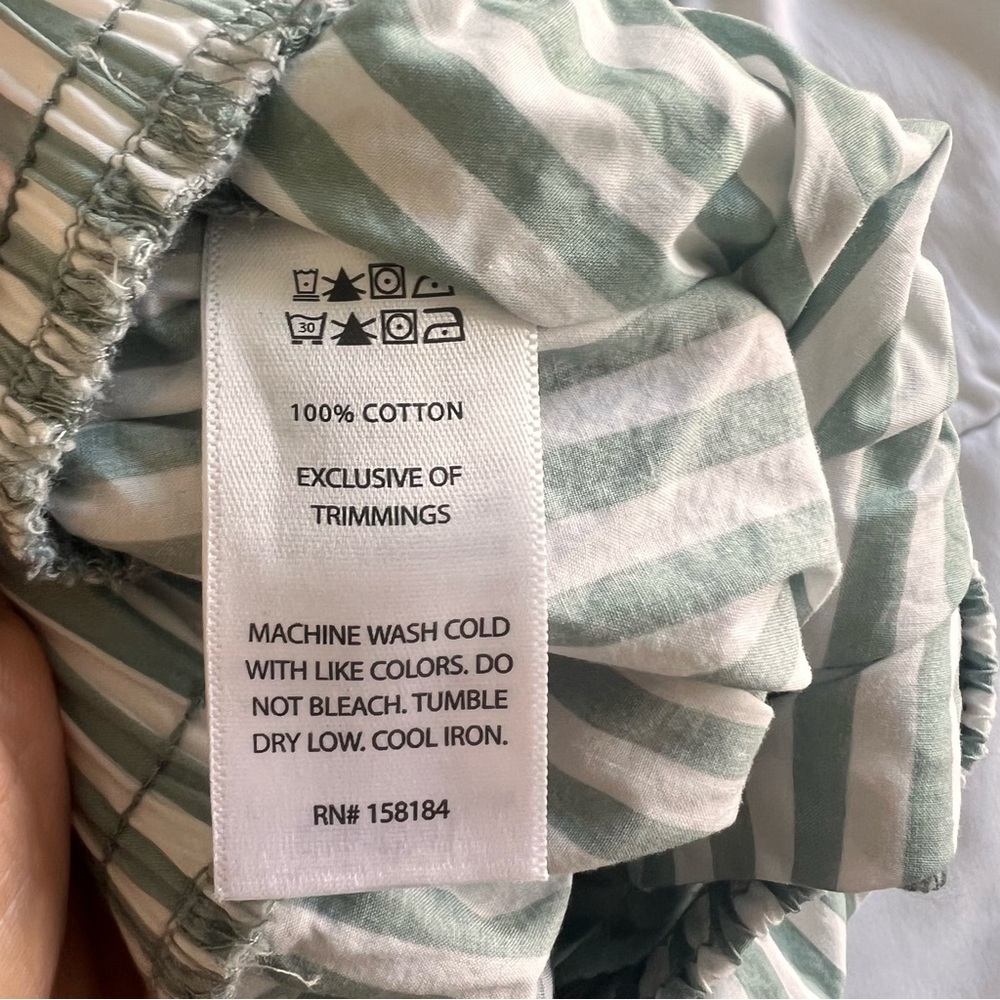 Dreamers Green and White Striped Pants - Picture 7 of 7
